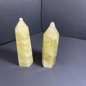 Natural Citrine Calcite Quartz Tower